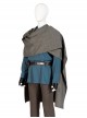 TV Drama Halloween Cosplay Obi-Wan Kenobi Blue Suit Costume Gray Cloak