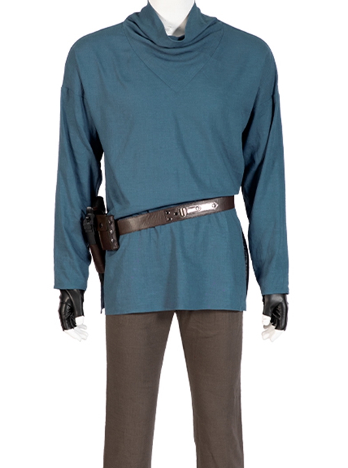 TV Drama Halloween Cosplay Obi-Wan Kenobi Blue Suit Accessories Brown Belt