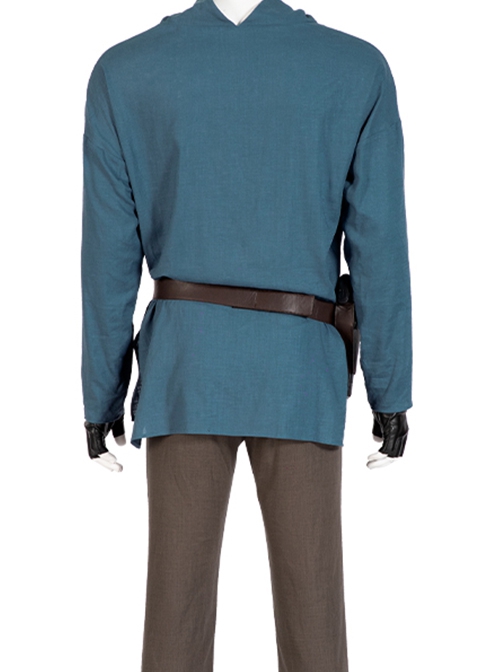 TV Drama Halloween Cosplay Obi-Wan Kenobi Blue Suit Accessories Brown Belt