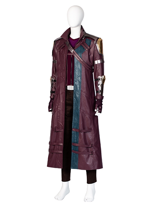 Thor Love And Thunder Halloween Cosplay Star-Lord Peter Quill Costume Purple Long Jacket