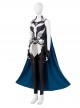 Thor Love And Thunder Valkyrie Halloween Cosplay Jane Foster Battle Suit Costume Blue Cloak