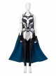 Thor Love And Thunder Valkyrie Halloween Cosplay Jane Foster Battle Suit Costume Blue Cloak