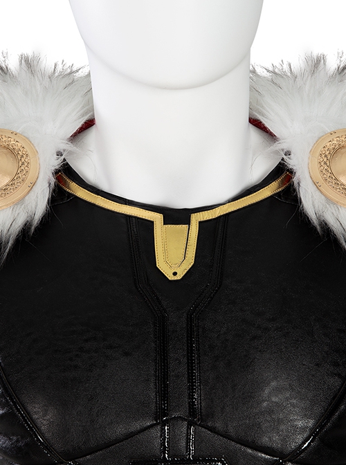 Thor Love And Thunder Halloween Cosplay Thor Odinson Battle Suit Fur Collar Version Costume Set