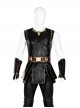 Thor Love And Thunder Halloween Cosplay Thor Odinson Battle Suit Fur Collar Version Costume Black Top