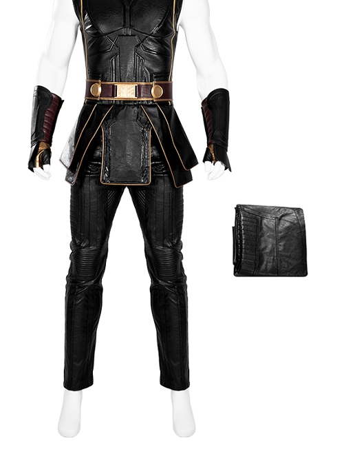 Thor Love And Thunder Halloween Cosplay Thor Odinson Battle Suit Fur Collar Version Costume Black Trousers