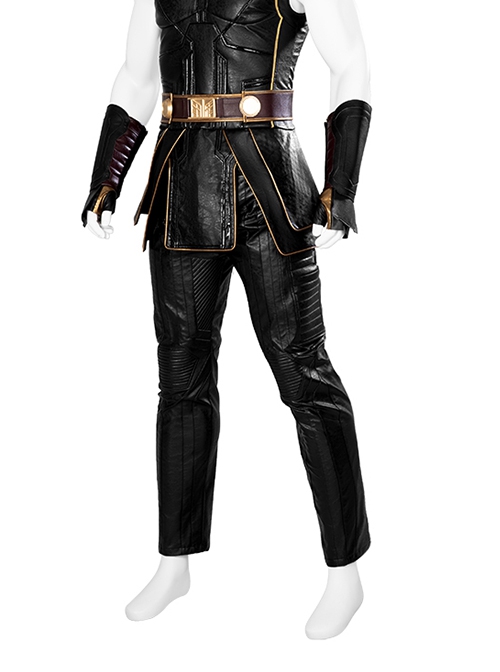 Thor Love And Thunder Halloween Cosplay Thor Odinson Battle Suit Fur Collar Version Costume Black Trousers