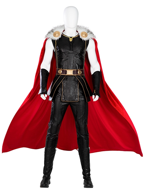 Thor Love And Thunder Halloween Cosplay Thor Odinson Battle Suit Fur Collar Version Accessories Gloves