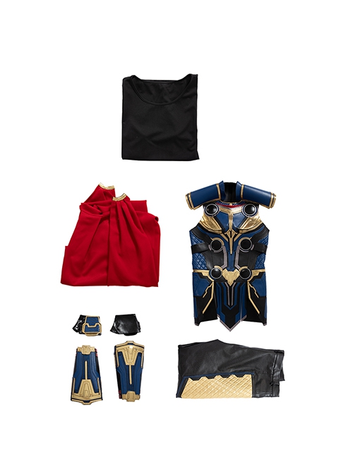 Thor Love And Thunder Halloween Cosplay Thor Odinson Battle Suit Blue Version Costume Set