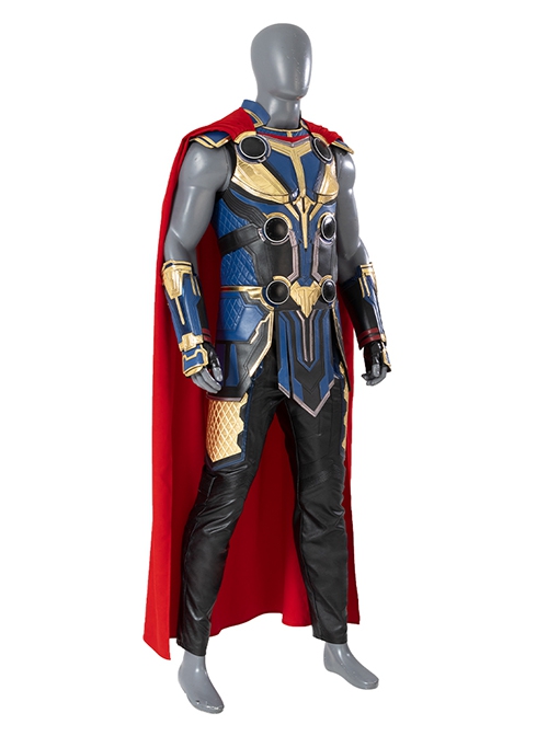 Thor Love And Thunder Halloween Cosplay Thor Odinson Battle Suit Blue Version Costume Set