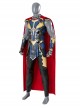 Thor Love And Thunder Halloween Cosplay Thor Odinson Battle Suit Blue Version Accessories Red Cloak