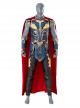 Thor Love And Thunder Halloween Cosplay Thor Odinson Battle Suit Blue Version Accessories Red Cloak