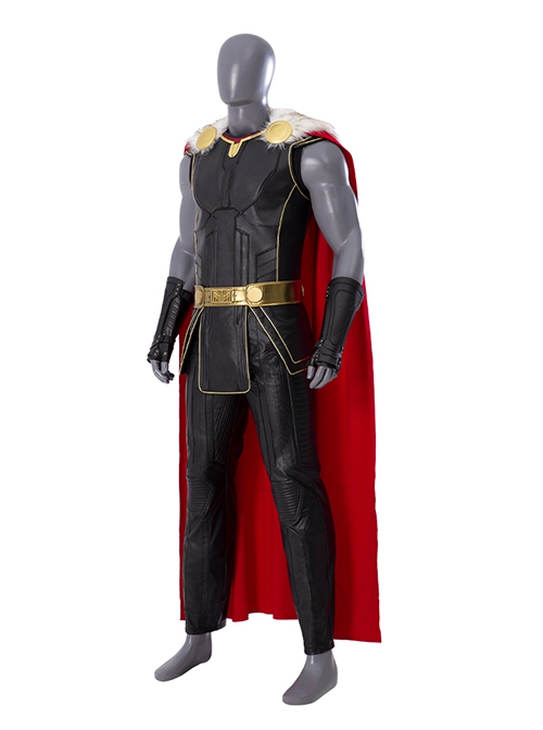 Movie Thor Love And Thunder Halloween Cosplay Male Thor Odinson Black Battle Suit Costume Set