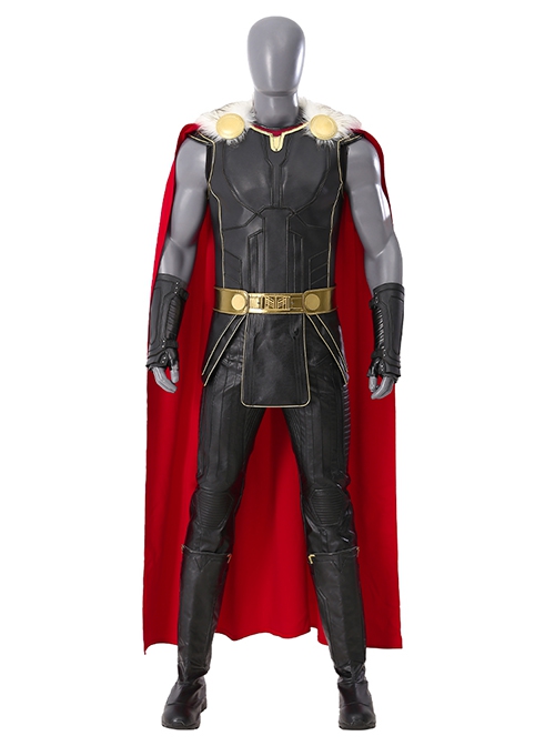 Movie Thor Love And Thunder Halloween Cosplay Male Thor Odinson Black Battle Suit Costume Vest