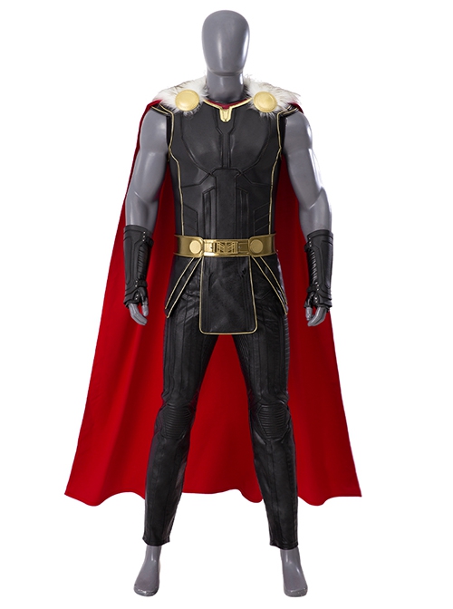 Movie Thor Love And Thunder Halloween Cosplay Male Thor Odinson Black Battle Suit Costume Trousers