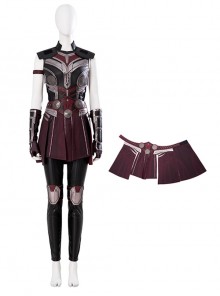 Movie Thor Love And Thunder Halloween Cosplay Female Jane Foster Battle Suit Accessories Red Girdle