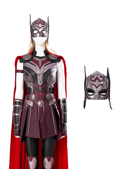 Movie Thor Love And Thunder Halloween Cosplay Female Jane Foster Battle Suit Accessories Helmet