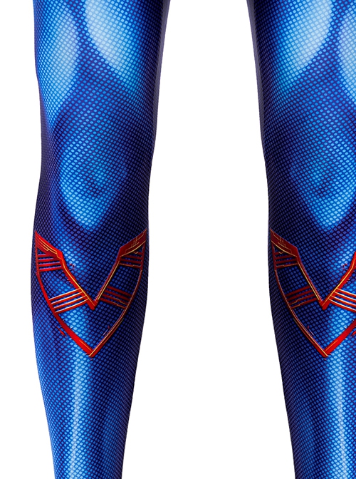 Animated Film Spider-Man Across The Spider-Verse Halloween Cosplay Blue Battle Suit Costume Bodysuit