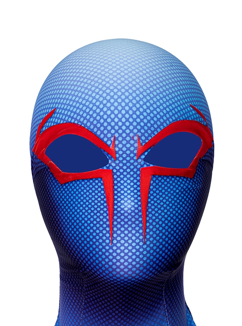 Animated Film Spider-Man Across The Spider-Verse Halloween Cosplay Blue Battle Suit Costume Bodysuit