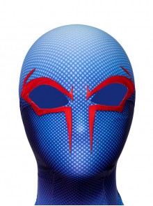 Animated Film Spider-Man Across The Spider-Verse Halloween Cosplay Blue Battle Suit Accessories Headcover