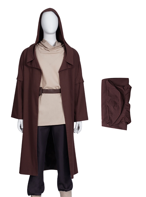 Star Wars Halloween Cosplay Derivative Drama Obi-Wan Kenobi Costume Brown Outerwear