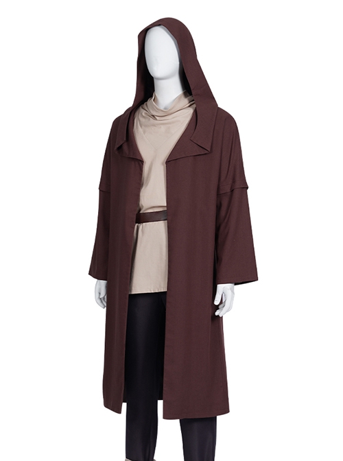 Star Wars Halloween Cosplay Derivative Drama Obi-Wan Kenobi Costume Brown Outerwear