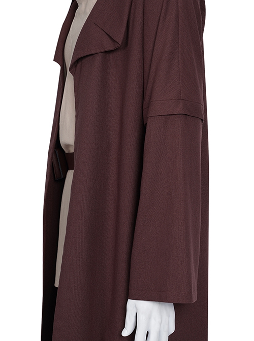 Star Wars Halloween Cosplay Derivative Drama Obi-Wan Kenobi Costume Brown Outerwear