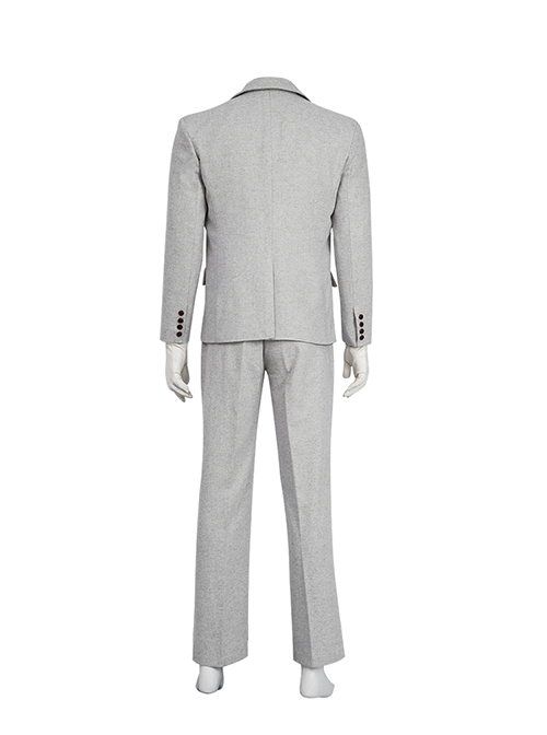 TV Drama Moon Knight Halloween Cosplay Marc Spector Mr. Knight Costume Gray Suit Costume Set