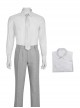 TV Drama Moon Knight Halloween Cosplay Marc Spector Mr. Knight Costume Gray Suit Costume White Shirt