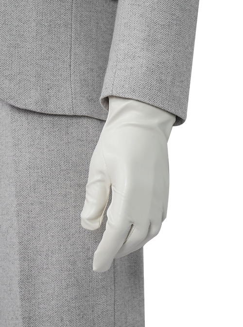 TV Drama Moon Knight Halloween Cosplay Marc Spector Mr. Knight Costume Gray Suit Accessories White Tie And Gloves