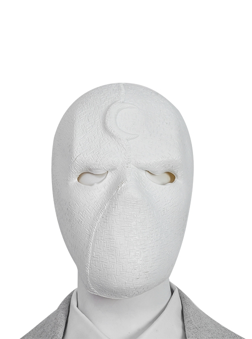 TV Drama Moon Knight Halloween Cosplay Marc Spector Mr. Knight Costume Gray Suit Accessories White Mask