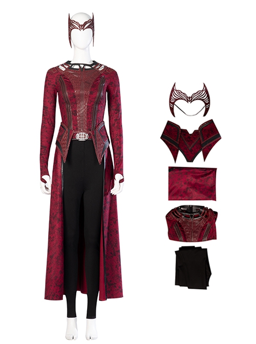 Doctor Strange In The Multiverse Of Madness Halloween Cosplay Scarlet Witch Wanda Maximoff Upgrade Version Costume Set