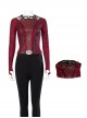 Doctor Strange In The Multiverse Of Madness Halloween Cosplay Scarlet Witch Wanda Maximoff Upgrade Version Costume Red Top