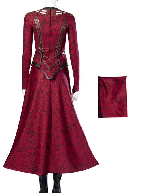 Doctor Strange In The Multiverse Of Madness Halloween Cosplay Scarlet Witch Wanda Maximoff Upgrade Version Costume Red Apron