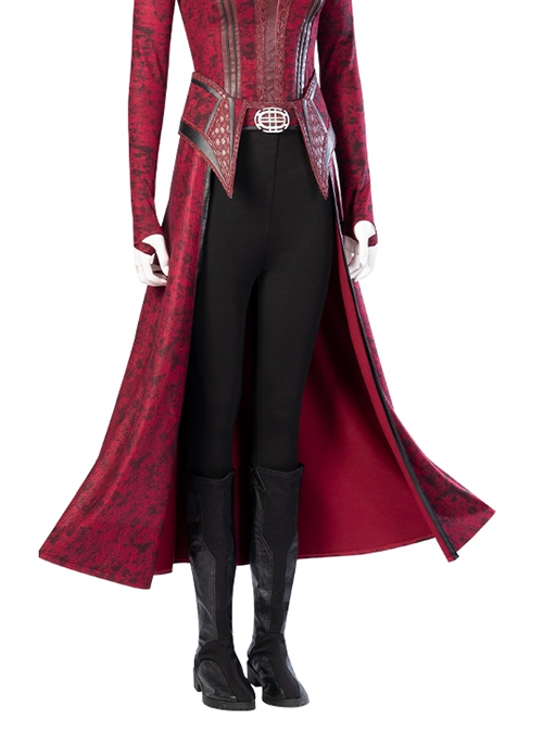 Doctor Strange In The Multiverse Of Madness Halloween Cosplay Scarlet Witch Wanda Maximoff Upgrade Version Costume Red Apron