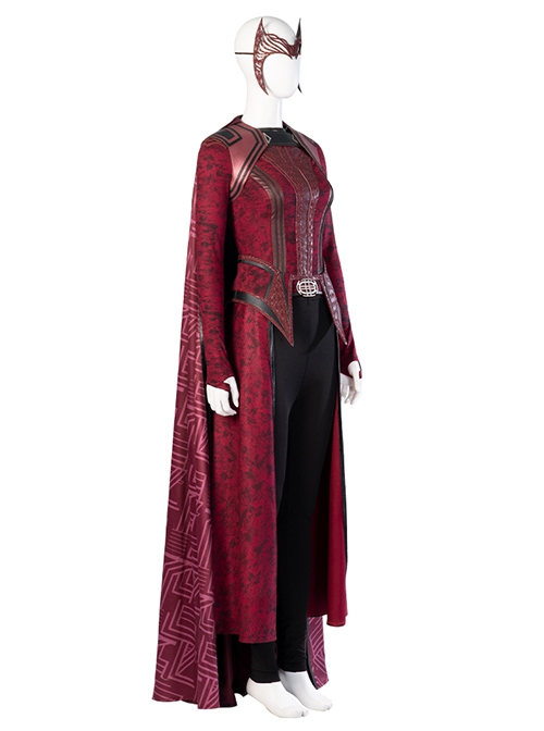 Doctor Strange In The Multiverse Of Madness Halloween Cosplay Scarlet Witch Wanda Maximoff Upgrade Version Costume Red Cloak