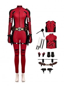 Deadpool & Wolverine Halloween Cosplay Female Deadpool Bodysuit Costume Set Without Shoes And Helmet