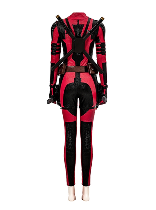 Deadpool & Wolverine Halloween Cosplay Female Deadpool Bodysuit Costume Set Without Shoes And Helmet