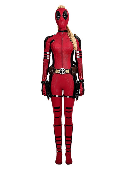 Deadpool & Wolverine Halloween Cosplay Female Deadpool Bodysuit Accessories Shoes And Helmet