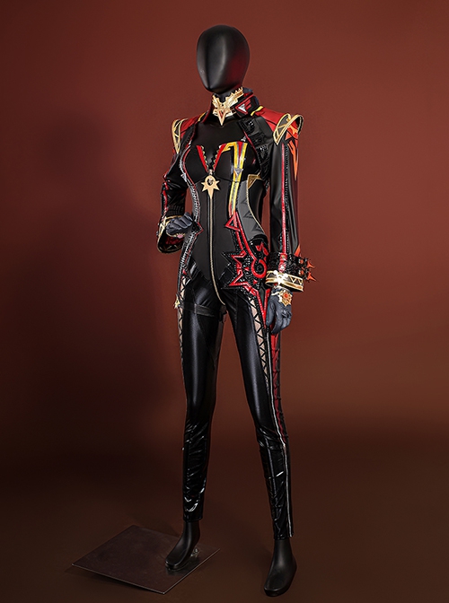 Game Genshin Impact Halloween Cosplay Mavuika Pyro Archon Bodysuit Costume Full Set