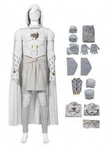 TV Drama Moon Knight Halloween Cosplay Marc Spector Battle Suit Costume Set