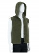 The Batman 2022 Halloween Cosplay Riddler Edward Nygma Costume Dark Green Short-plush Hooded Vest