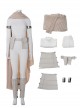 Game Star Wars Halloween Cosplay Padme Amidala Queen White Battle Suit Costume Set