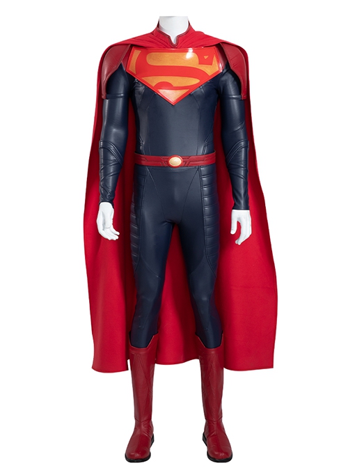 DC Comics New Superman Battle Suit Halloween Cosplay Superman Accessories Red Boots