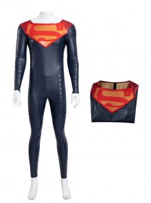 DC Comics New Superman Battle Suit Halloween Cosplay Superman Costume Dark Blue Bodysuit