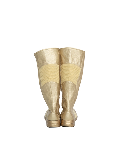 The Flash Season 8 Halloween Cosplay Barry Allen Golden Battle Boots Version Accessories Golden Boots