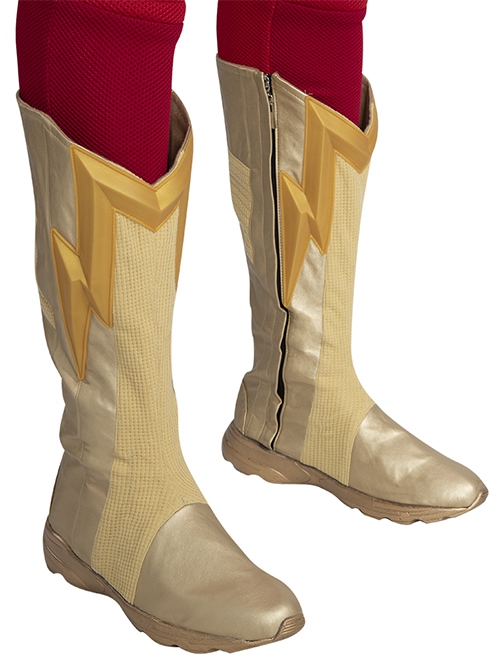 The Flash Season 8 Halloween Cosplay Barry Allen Golden Battle Boots Version Accessories Golden Boots