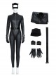 The Batman 2022 Halloween Cosplay Catwoman Selina Kyle Black Battle Suit Costume Set