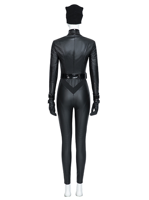 The Batman 2022 Halloween Cosplay Catwoman Selina Kyle Black Battle Suit Costume Set