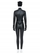 The Batman 2022 Halloween Cosplay Catwoman Selina Kyle Black Battle Suit Costume Set