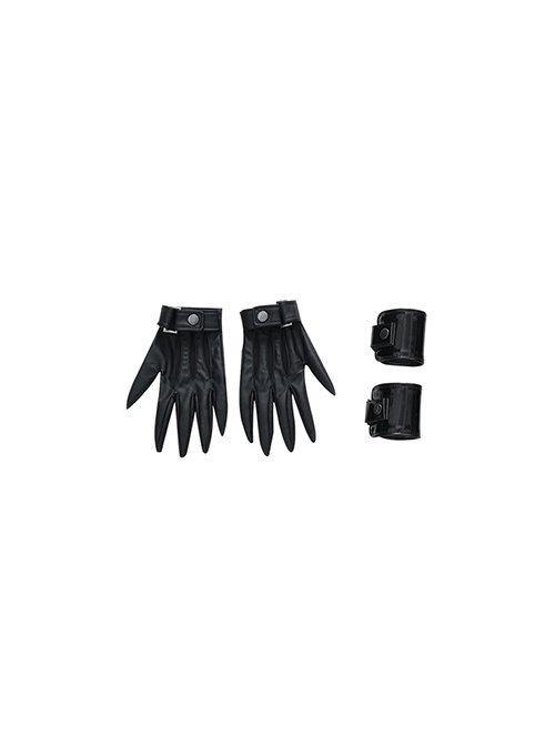 The Batman 2022 Halloween Cosplay Catwoman Selina Kyle Black Battle Suit Accessories Black Gloves And Wrist Guards